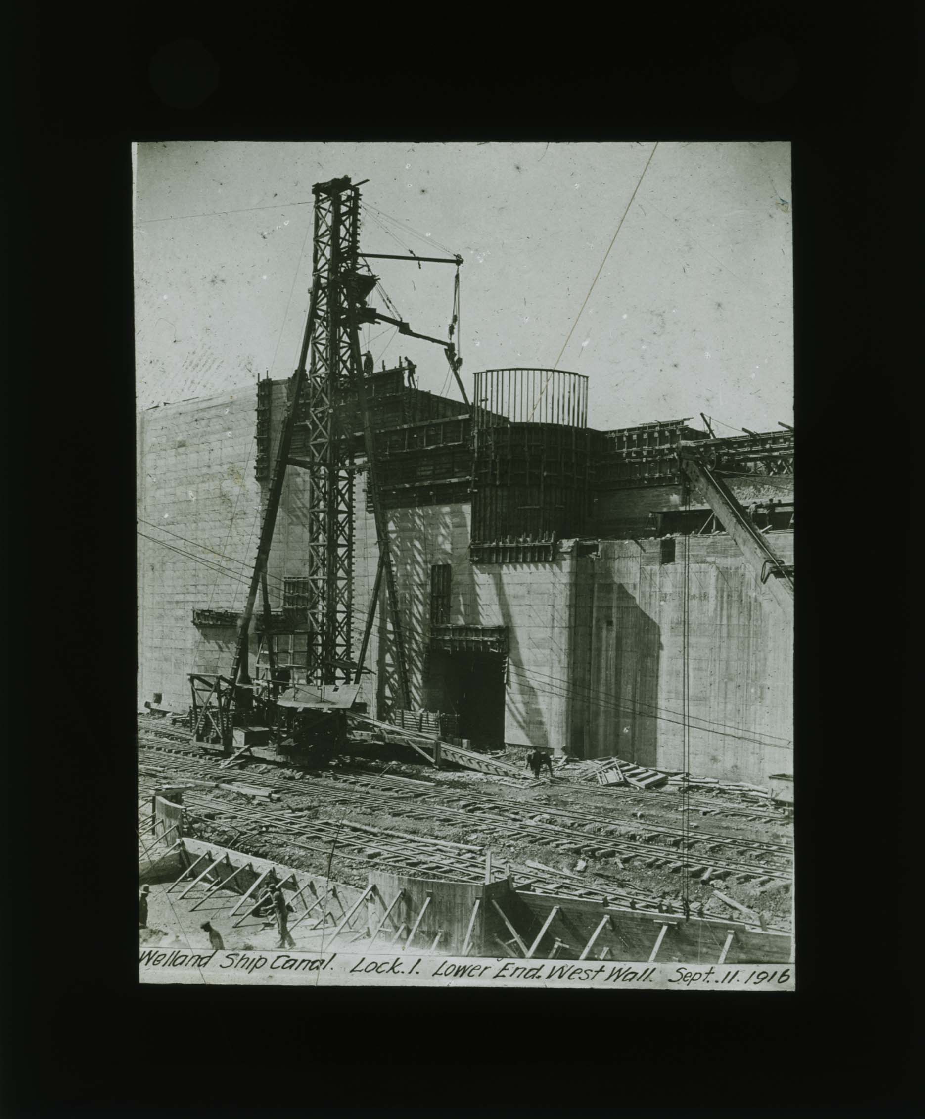 Lock no. 1 lower end of west wall