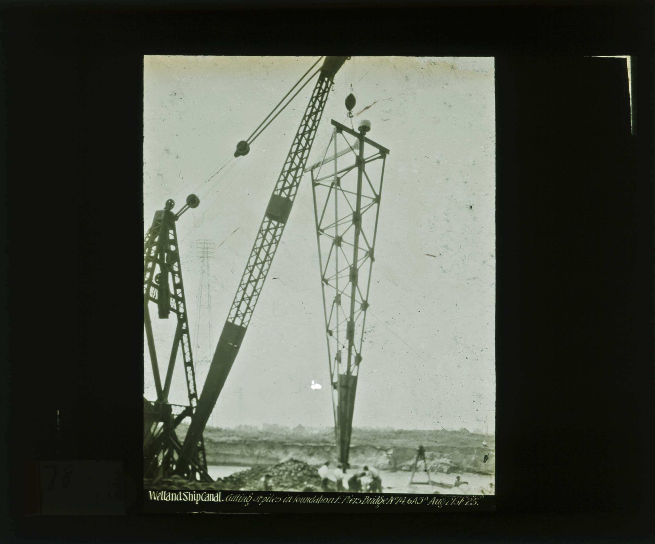 Cutting of piles in foundation east piers Bridge no. 14