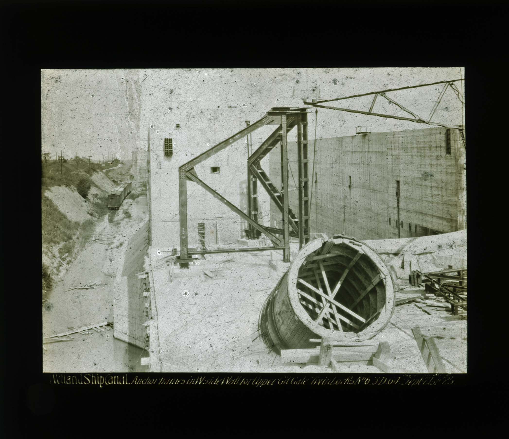 Anchor frames in W side wall for upper G’d gate twin locks no.6