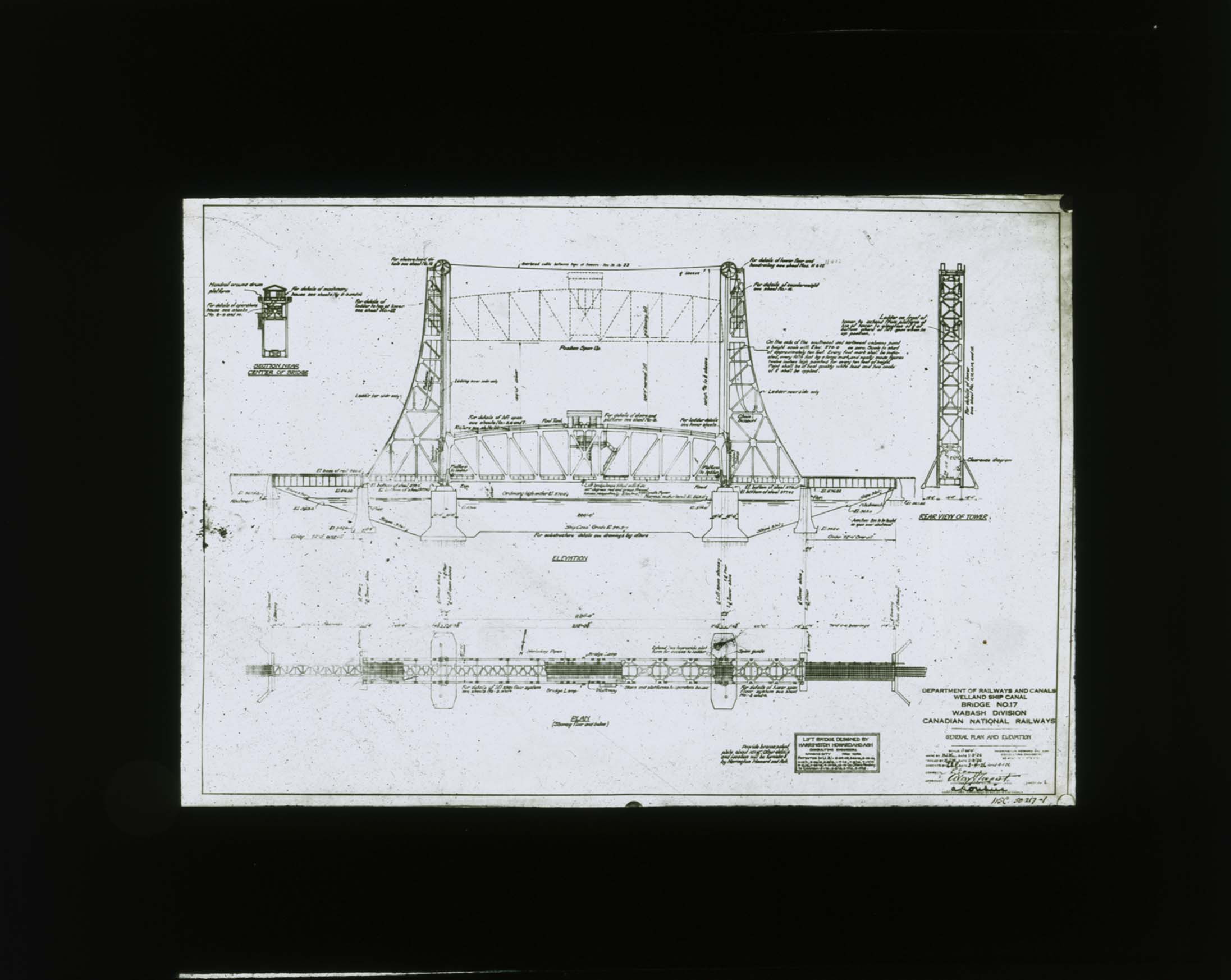 Bridge no. 17 Wabash Division Canadian National Railways General Plan