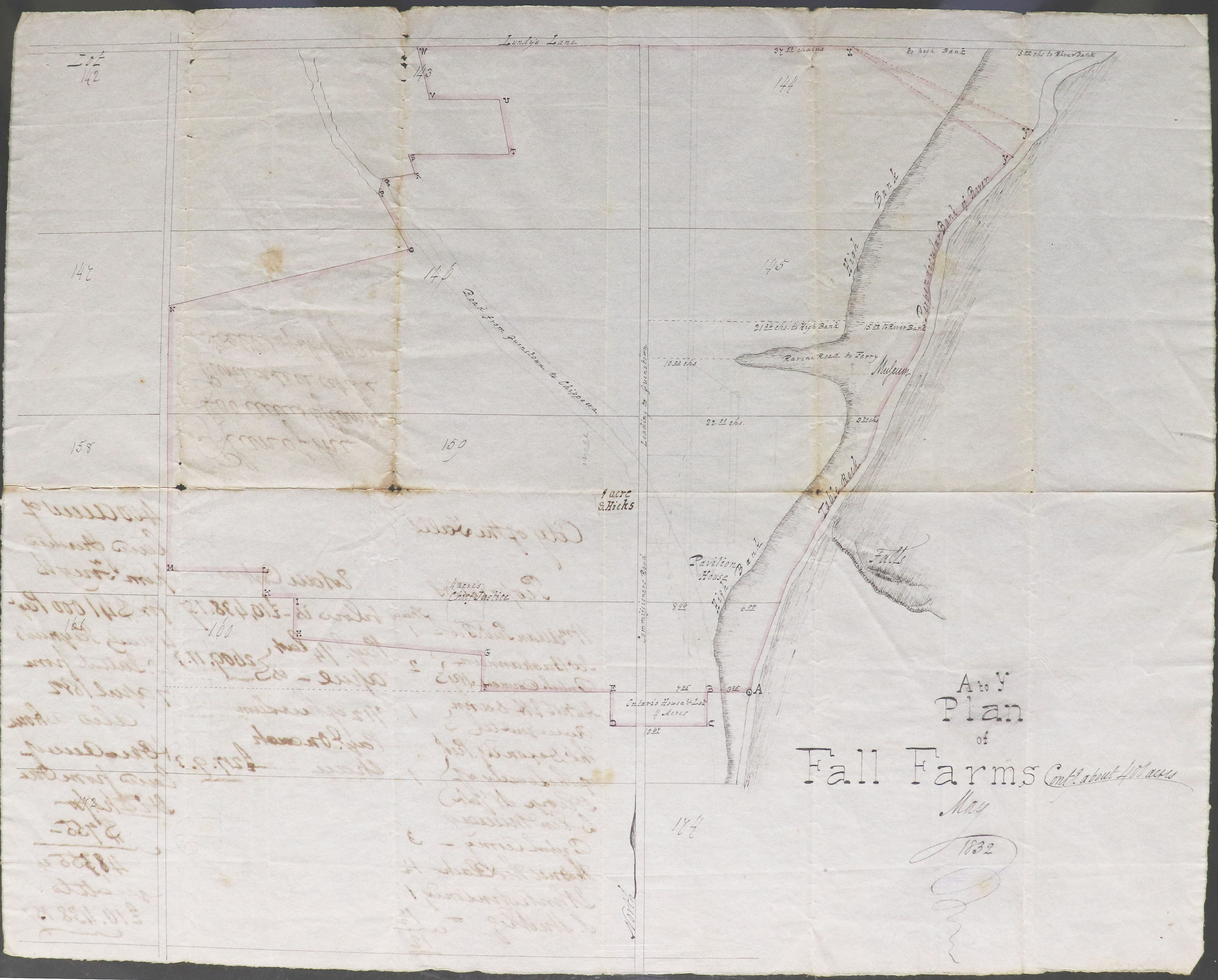 Plan of the 400 acres of land purchased at the Falls of Niagara