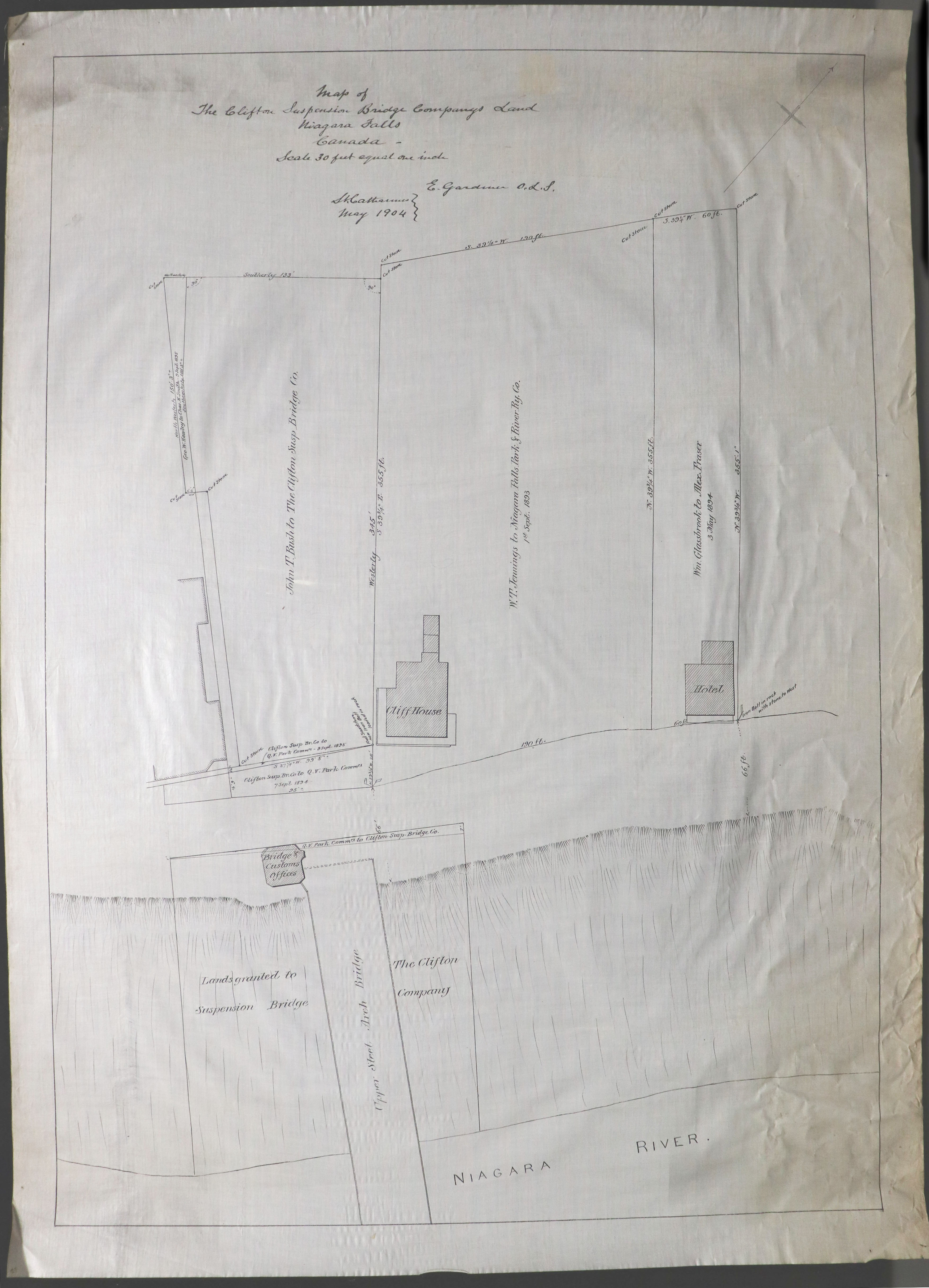 Map of the Clifton Suspension Bridge Companys Land