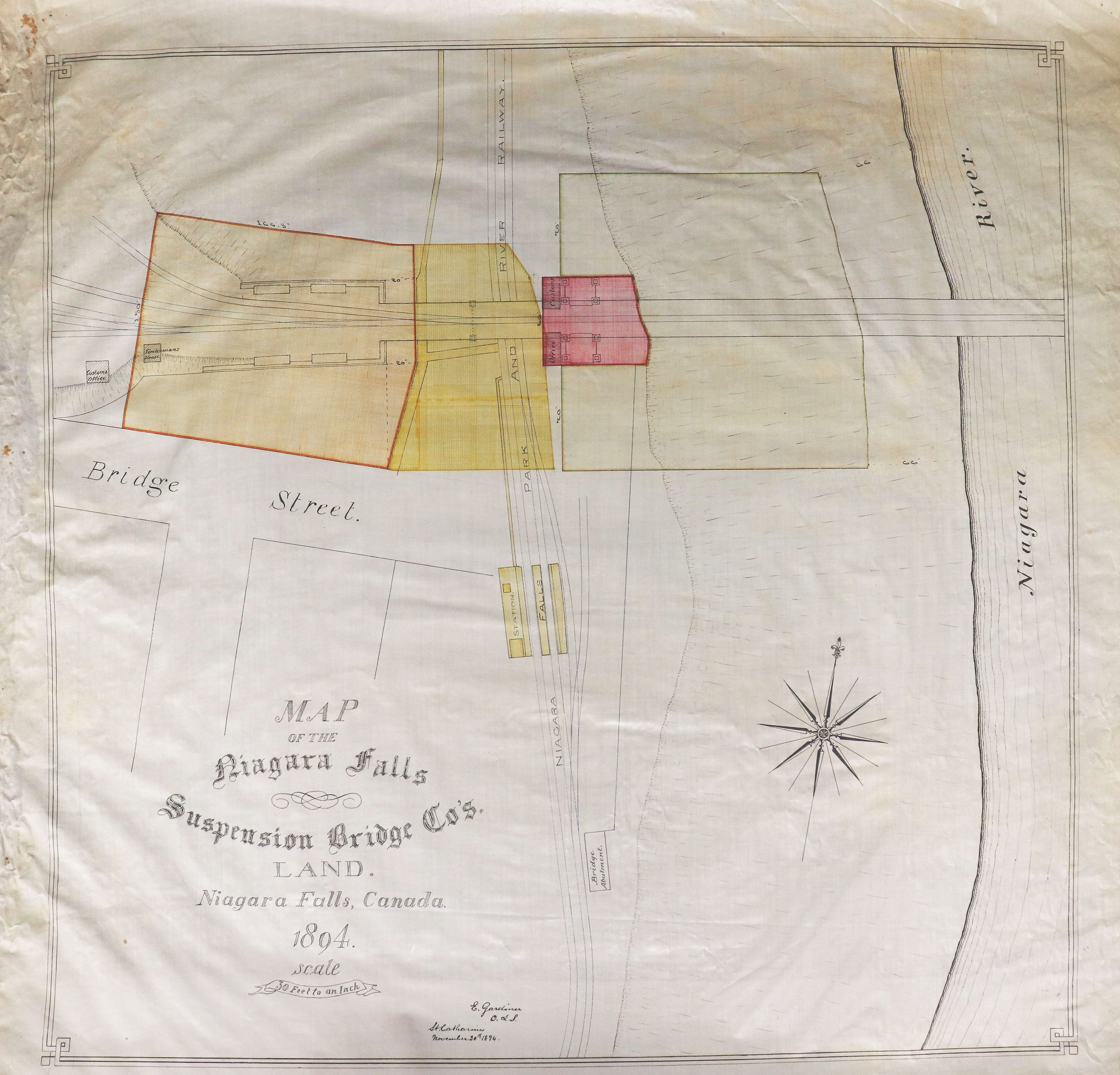  Map of the Niagara Falls Suspension Bridge Companys Land
