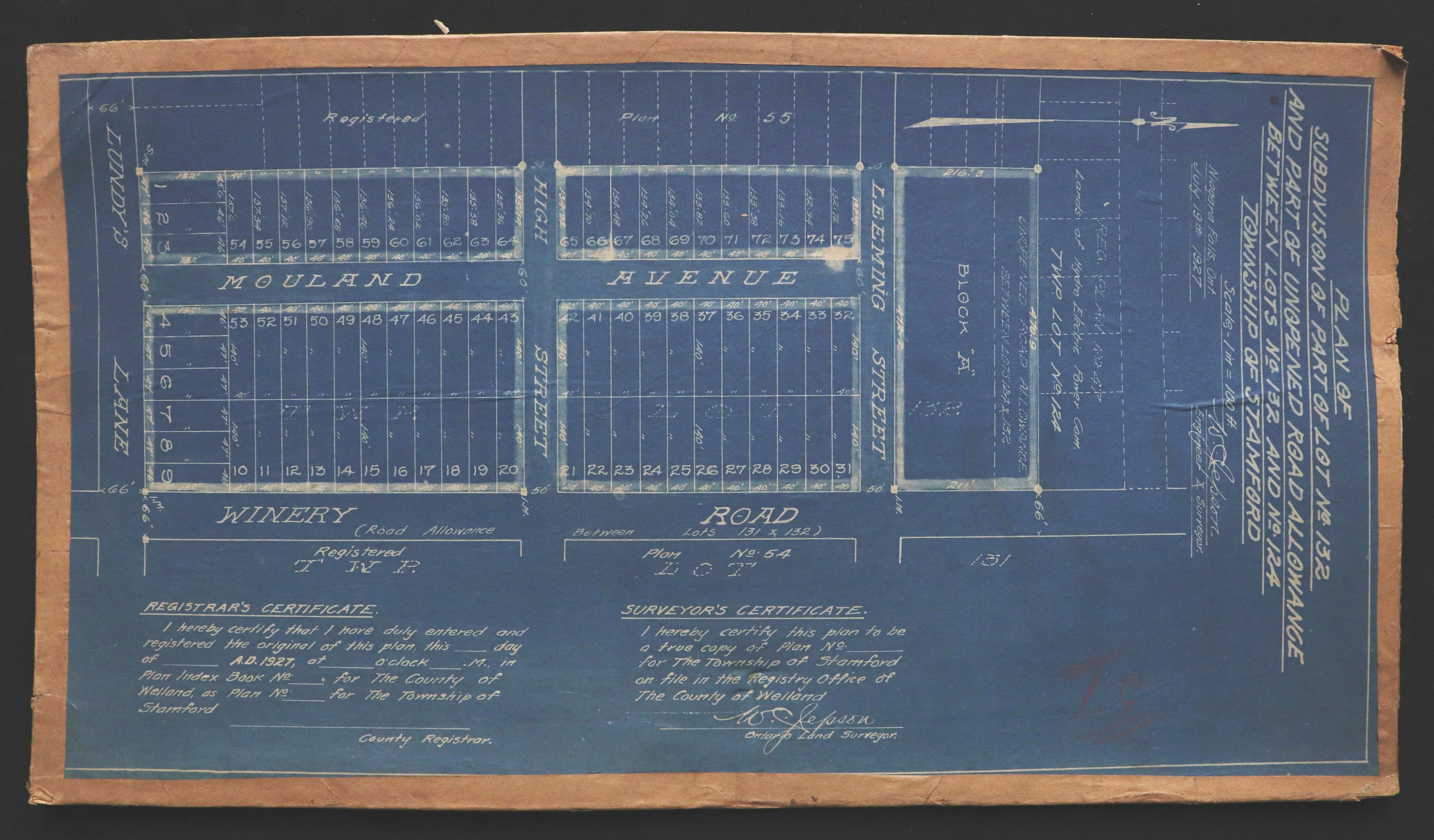 Plan of Subdivision of Part of Lot No 132