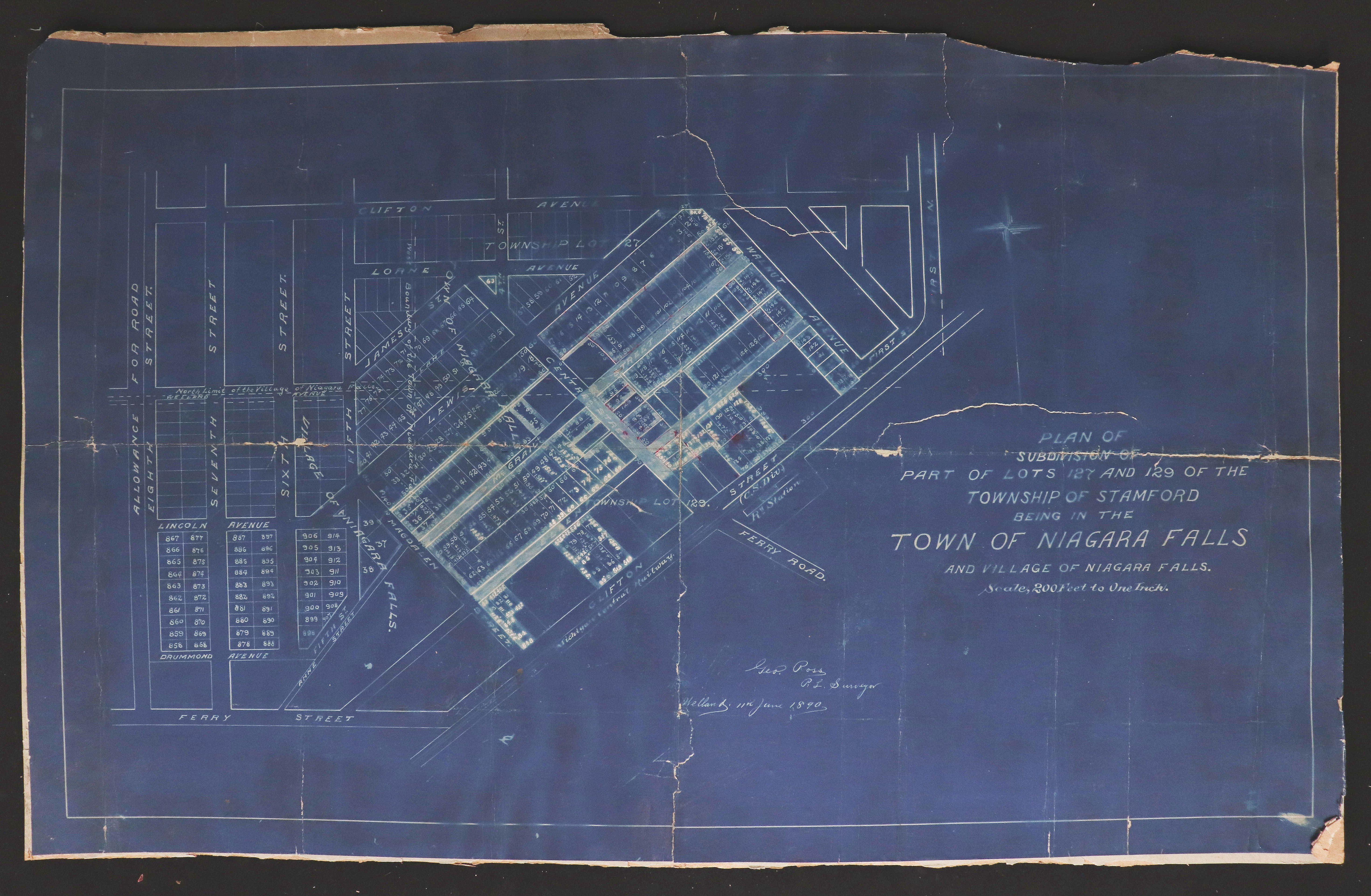 Plan of Sudivision of part of Lots 127 and 129 of the Township of Stamford