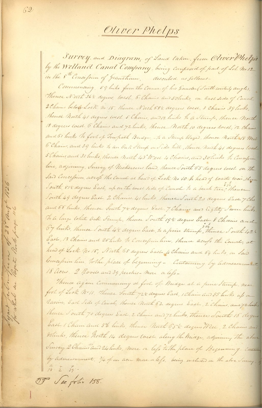 Welland Canal Survey of Lands Oliver Phelps