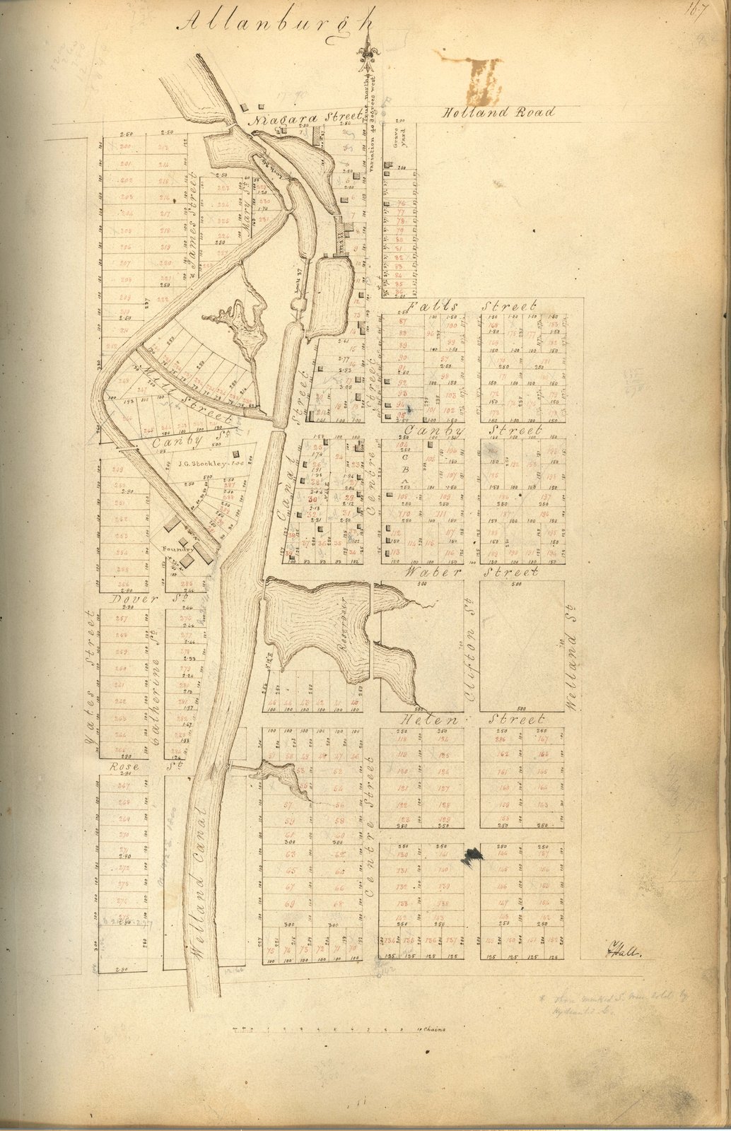 Welland Canal Survey of Lands Village of Allanburgh