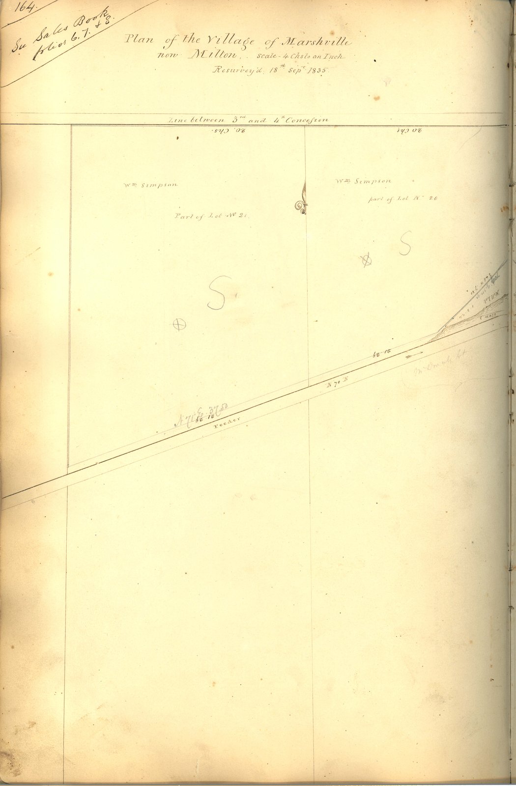 Welland Canal Survey of Lands Village of Marshville/Milton